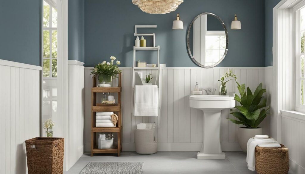 decorate a small bathroom budget